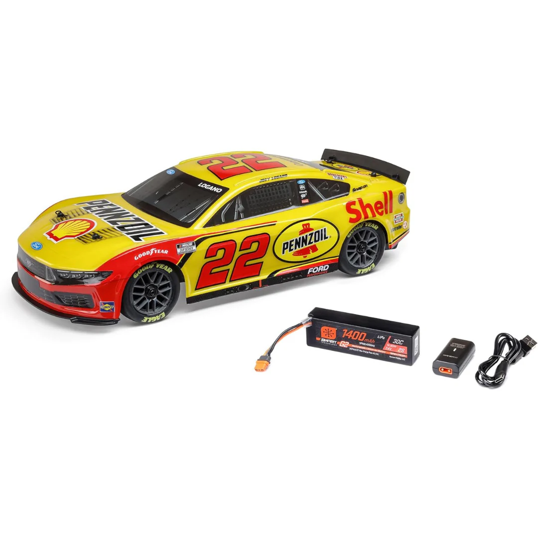 1/12 NASCAR RC Race Car Joey Logano No. 22 Shell 2025 Ford Mustang