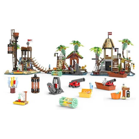 1,499-Piece Pirate Island Building Kit