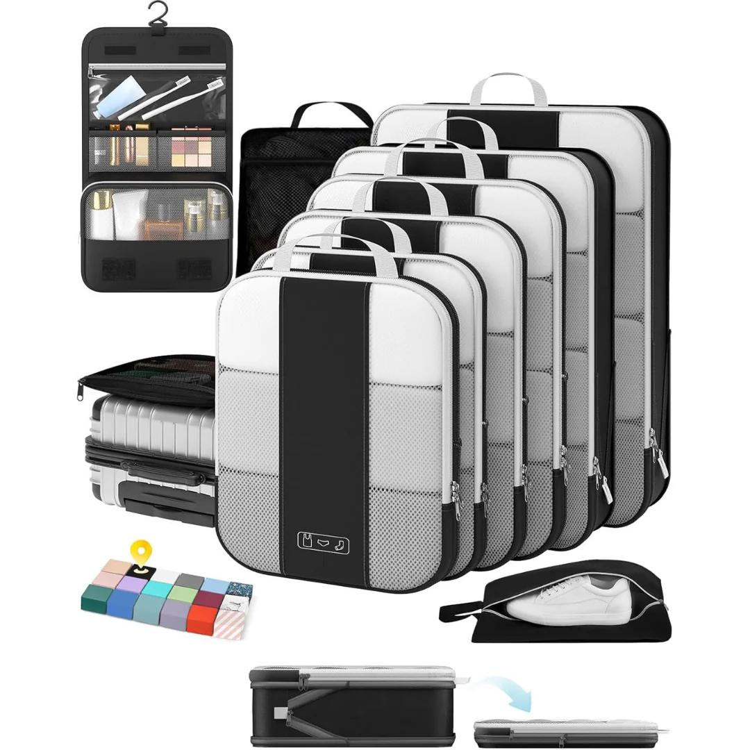 10-Pack OlarHike Compression Packing Cubes