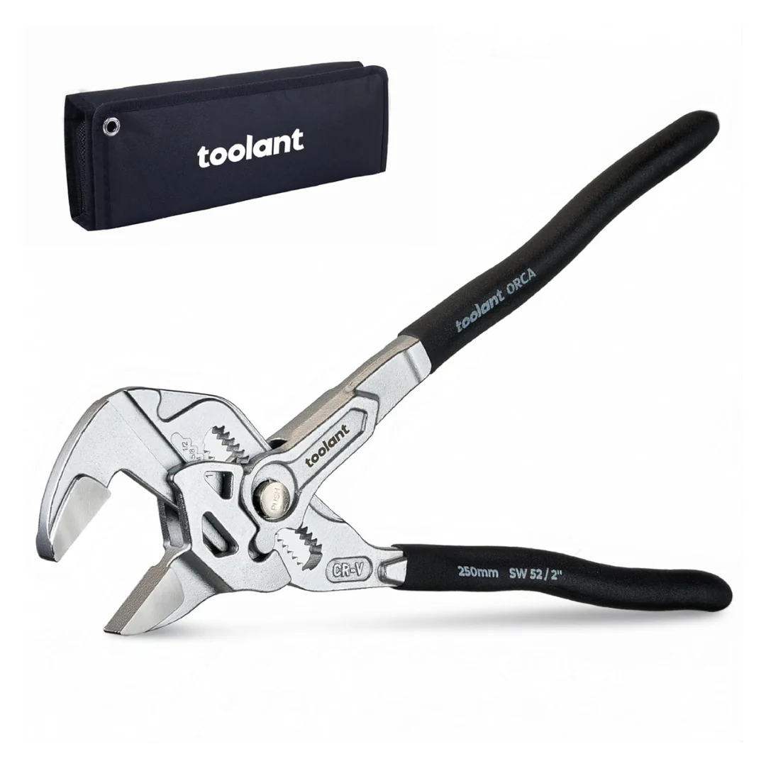 10" Toolant Chrome Plated CR-V Adjustable Pliers Wrench