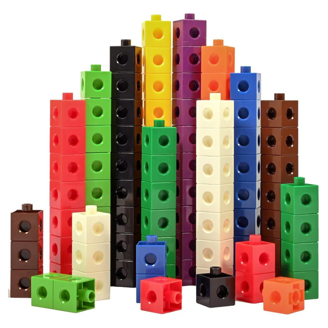 100-Count edxeducation Math Manipulatives Linking Cubes