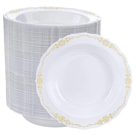100 Heavy Duty Disposable Soup Bowls on Sale