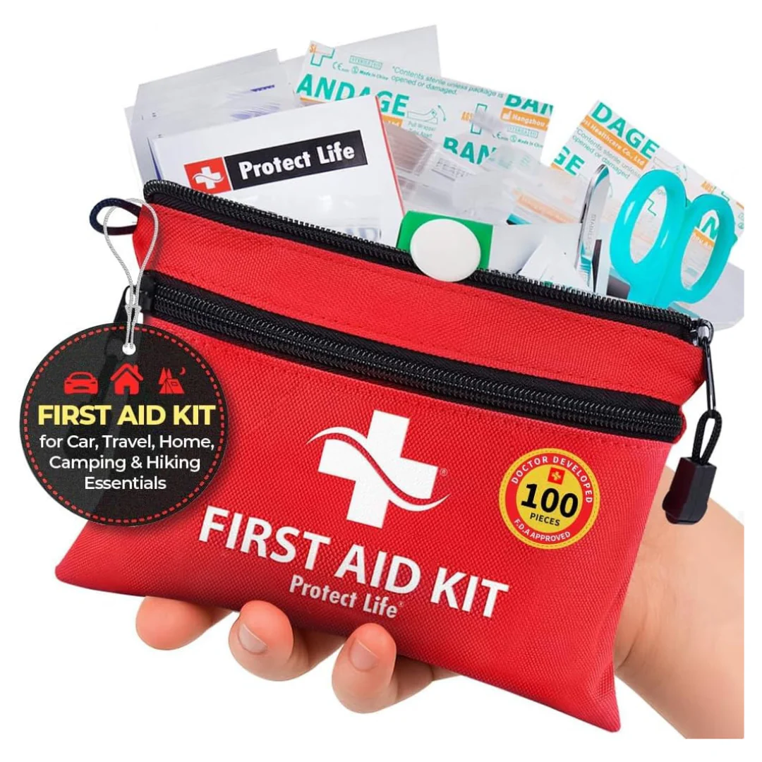 100-Piece Protect Life First Aid Travel/Survival Medical Kit