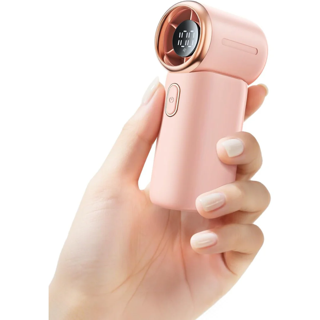 100-Speed Handheld Turbo Fan with Rechargeable Cooling