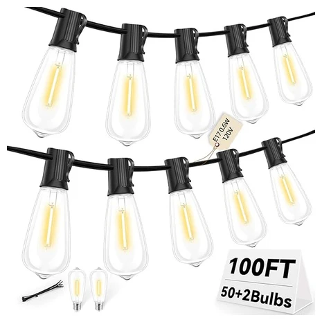 100FT LED Outdoor String Lights
