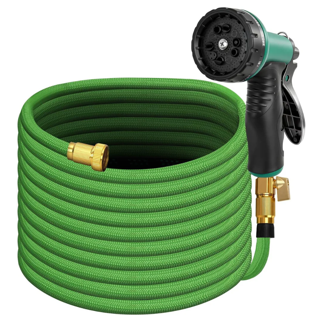 100Ft Non-Expanding Water Hose With 10-Function Nozzle