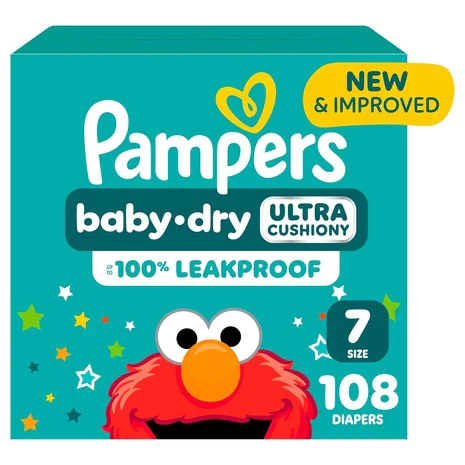108 Size 7 Pampers Baby Dry Diapers