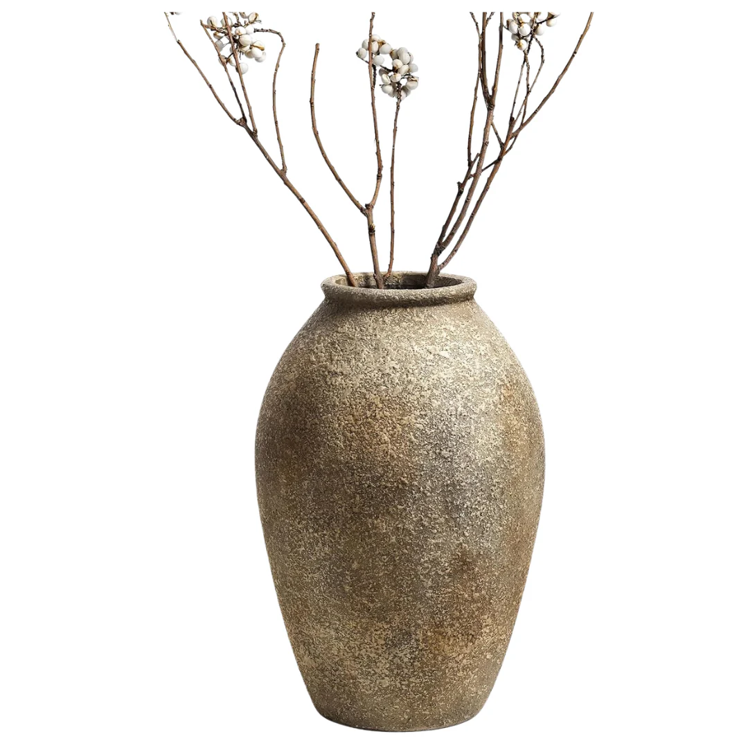 11.5" Large Rustic Farmhouse Vase