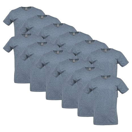 12 Gildan Adult Softstyle Cotton T-Shirts (G64000, Small)