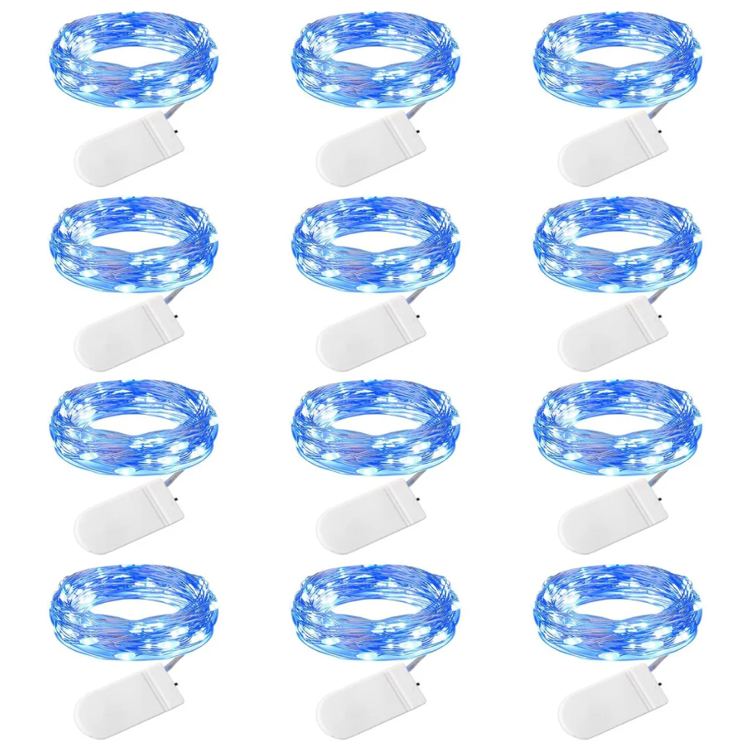 12-Pack Battery Operated Waterproof Led Fairy Lights