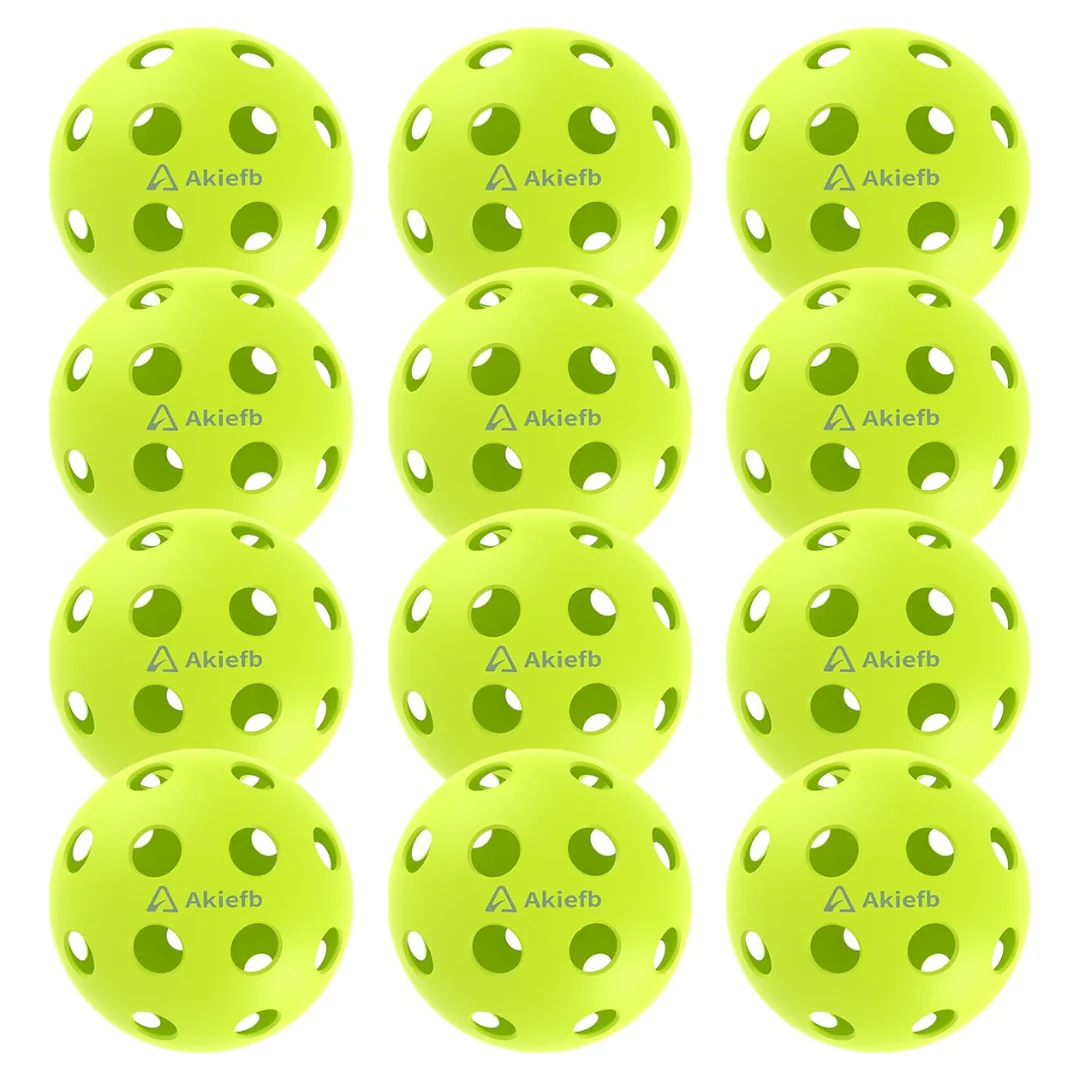 12-Pack Pro-Grade 40-Hole Pickleball Balls