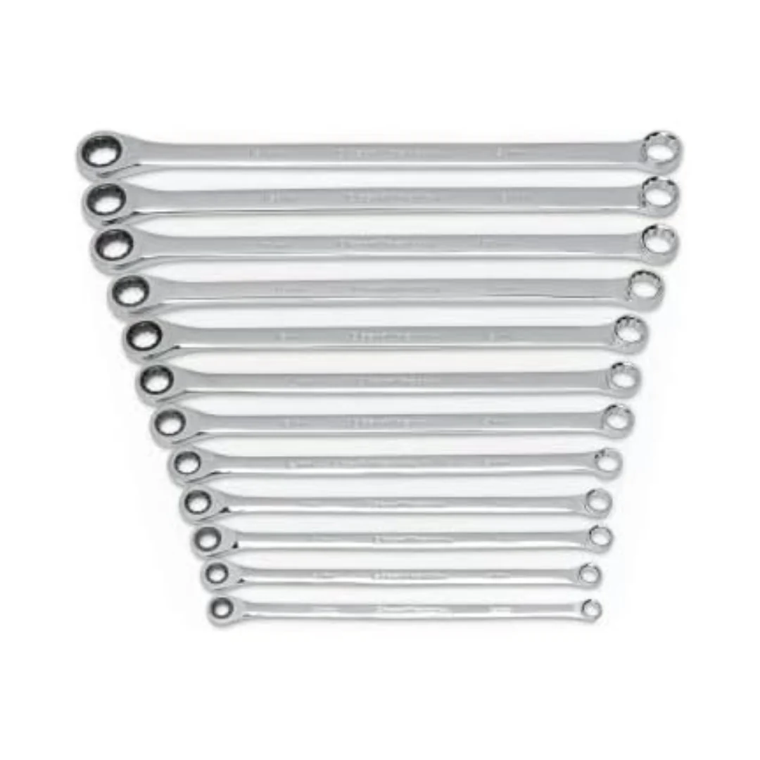 12-Piece Metric 12 Point XL Ratcheting Double Box Wrench Set