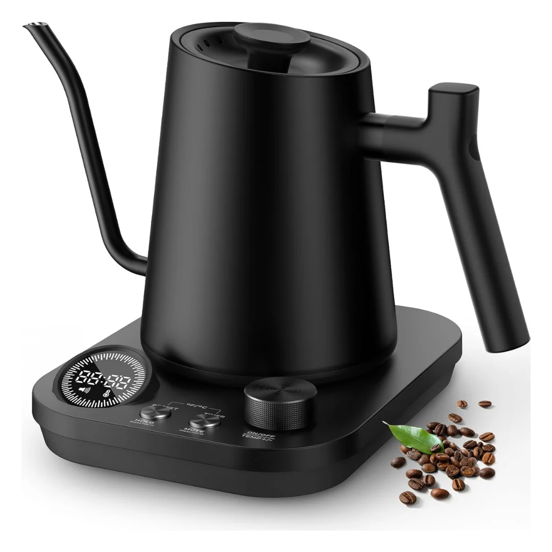 1200W/0.9L Gooseneck Electric Kettle With 1F Precise Temperature Control
