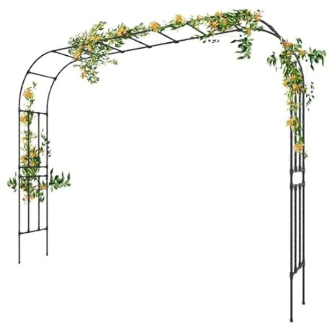 126"L x 94.5"H Bukliyn Garden Arch Arbor Trellis