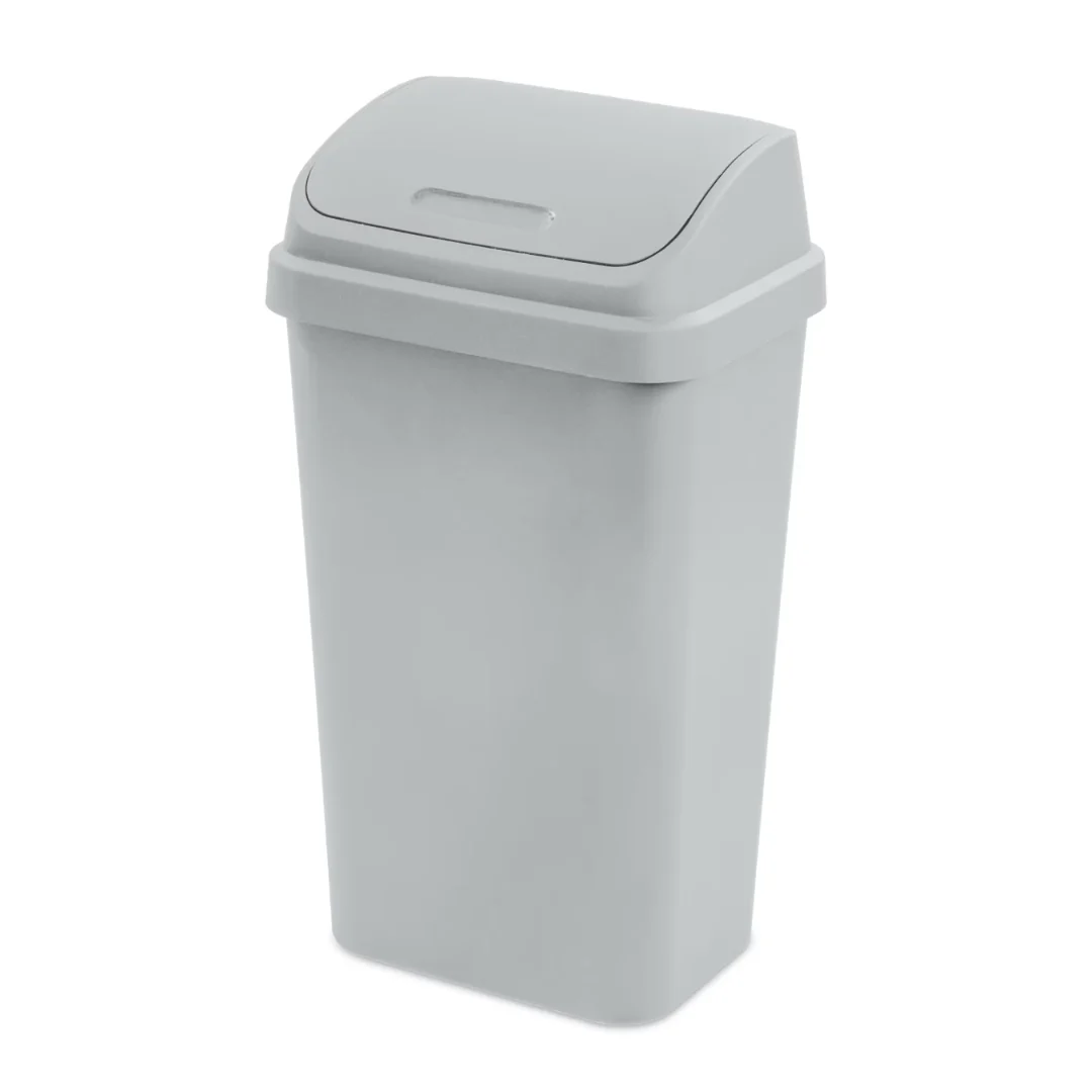 13-Gallon Sterilite Plastic Garbage Bin With Swing Top Lid