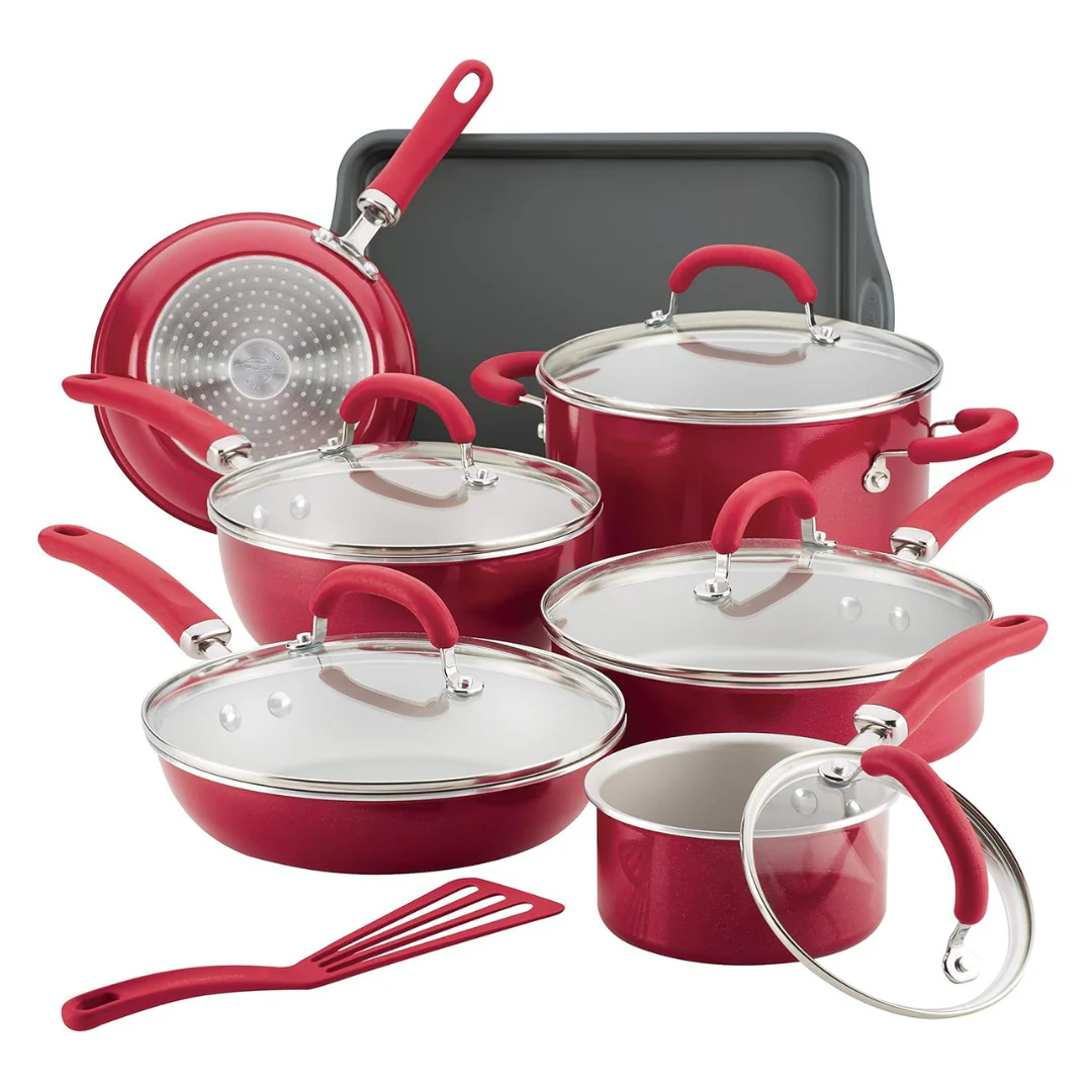 13-Piece Rachael Ray Create Delicious Aluminum Nonstick Cookware Set