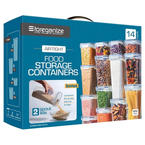 14 Airtight Food Storage Containers Set with Lids