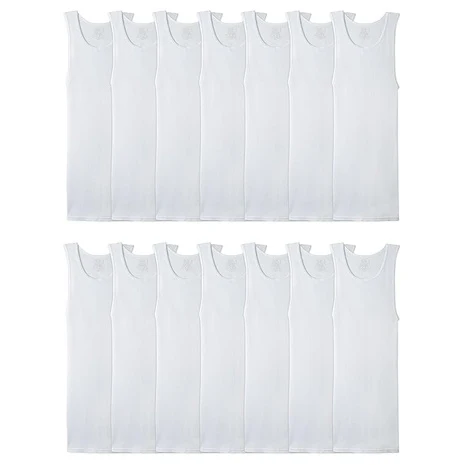 14 Fruit Of The Loom Men’s Sleeveless Tank Undershirts