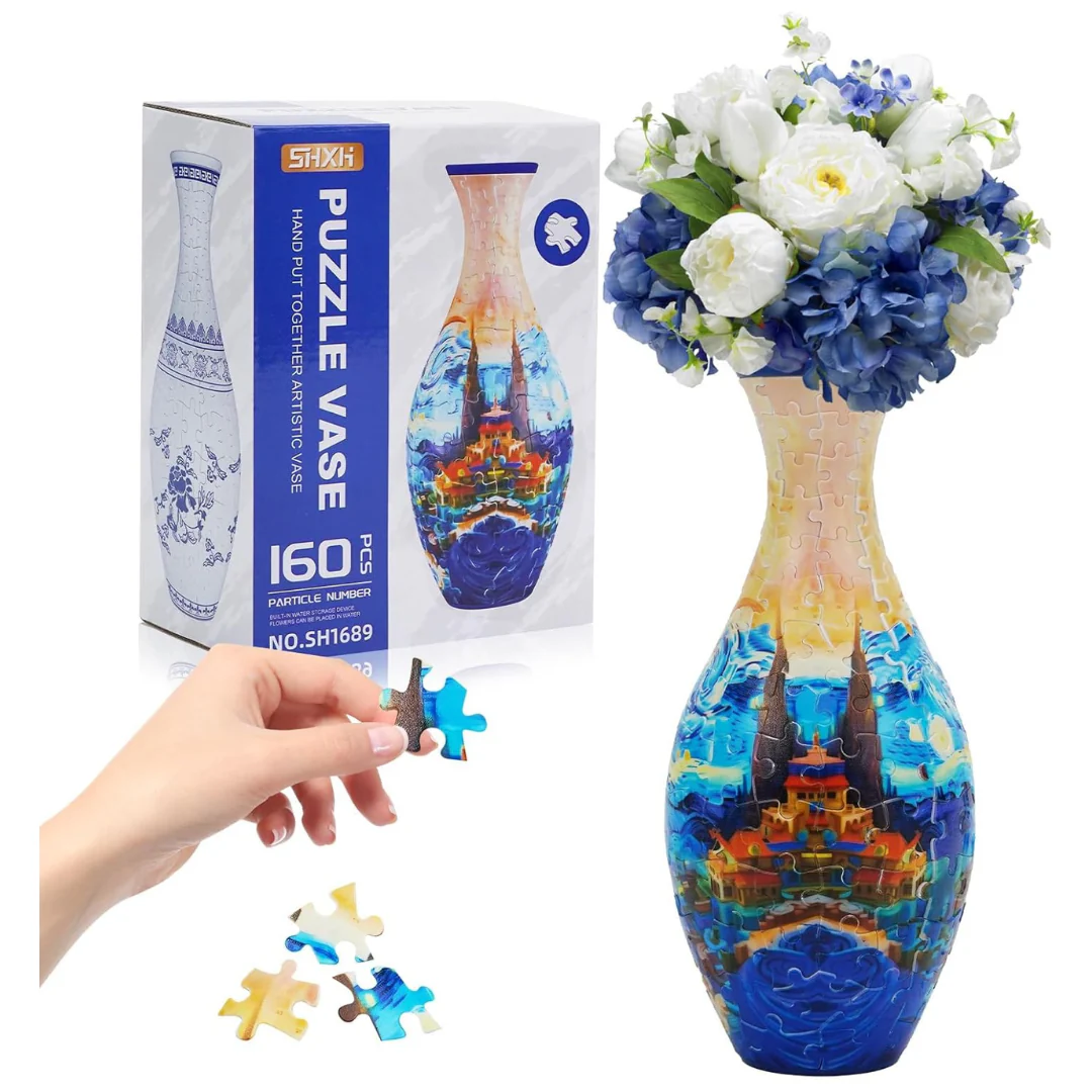 160-Piece Hiwhy 3D Puzzle Flower Vase Planter (Various)
