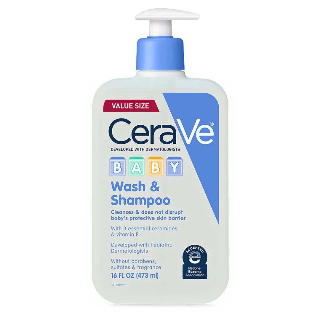16oz CeraVe Baby Gentle Bath Wash And Shampoo