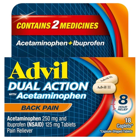 18 Advil Dual Action Back Pain Caplets
