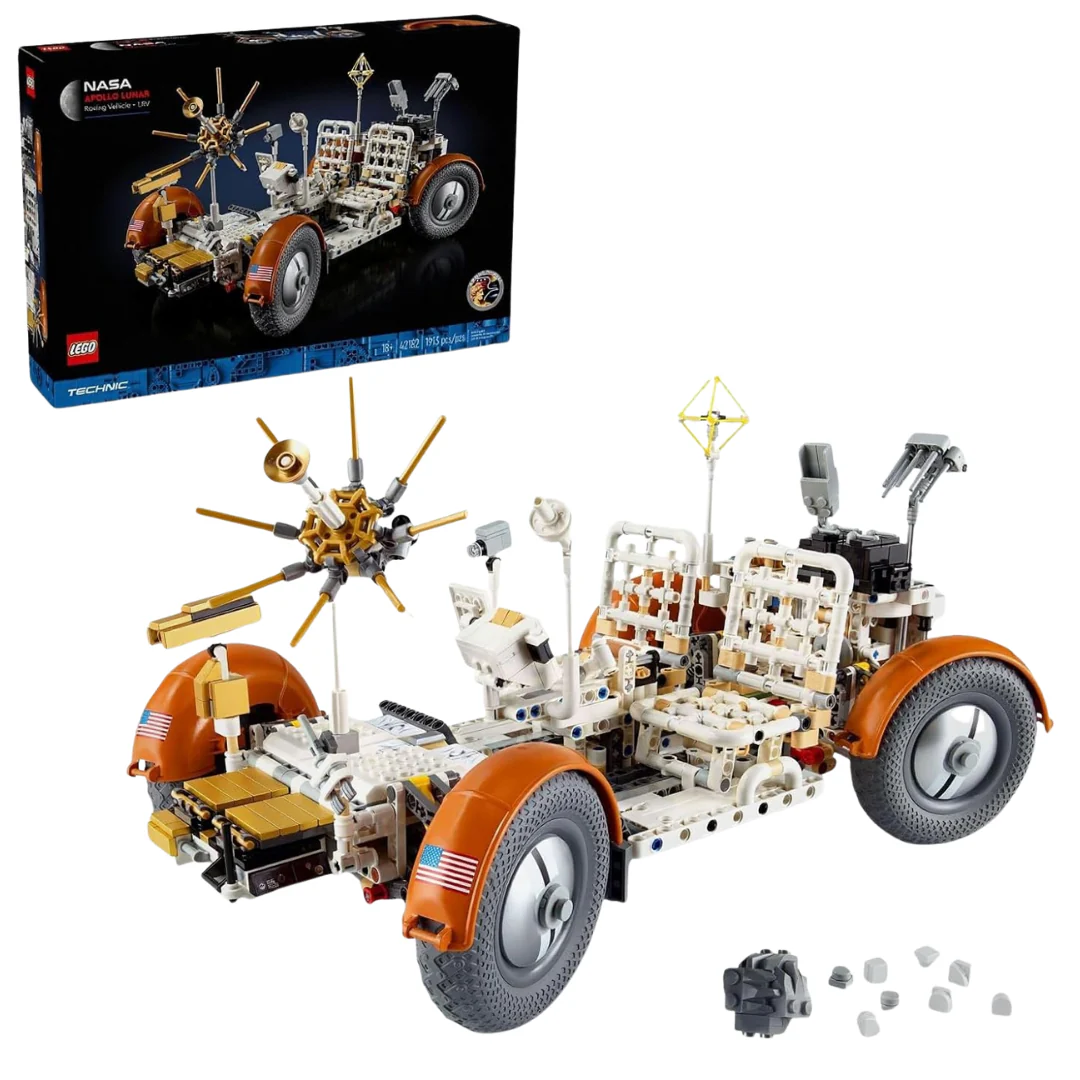 1913-Piece LEGO Technic NASA Apollo Lunar Roving Vehicle LRV (42182)