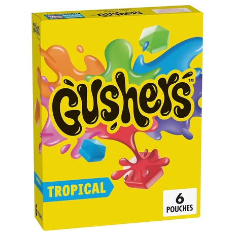 2 Boxes Gushers Tropical Fruit Flavor (12 Pouches)