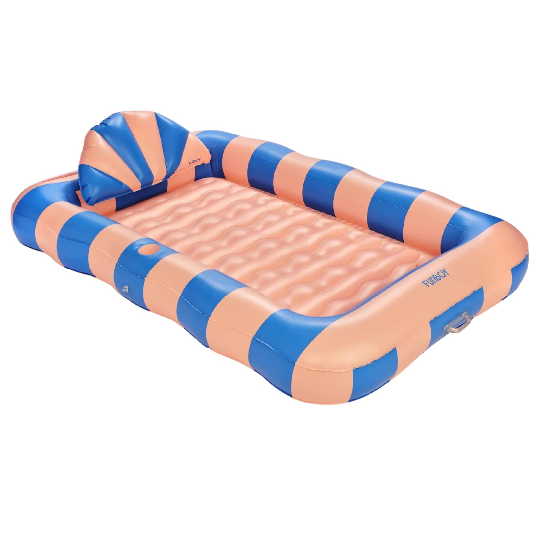 2-in-1 Large Pool Lounger Float With Pillow & Cup Holder