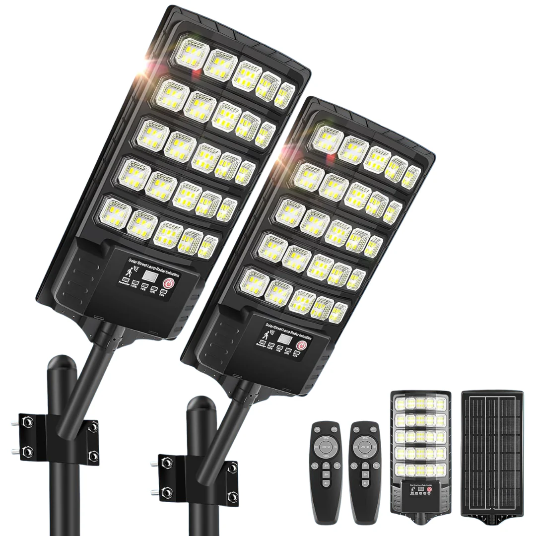 2 Pack 20000LM 6500K Motion Sensor LED Flood Lights