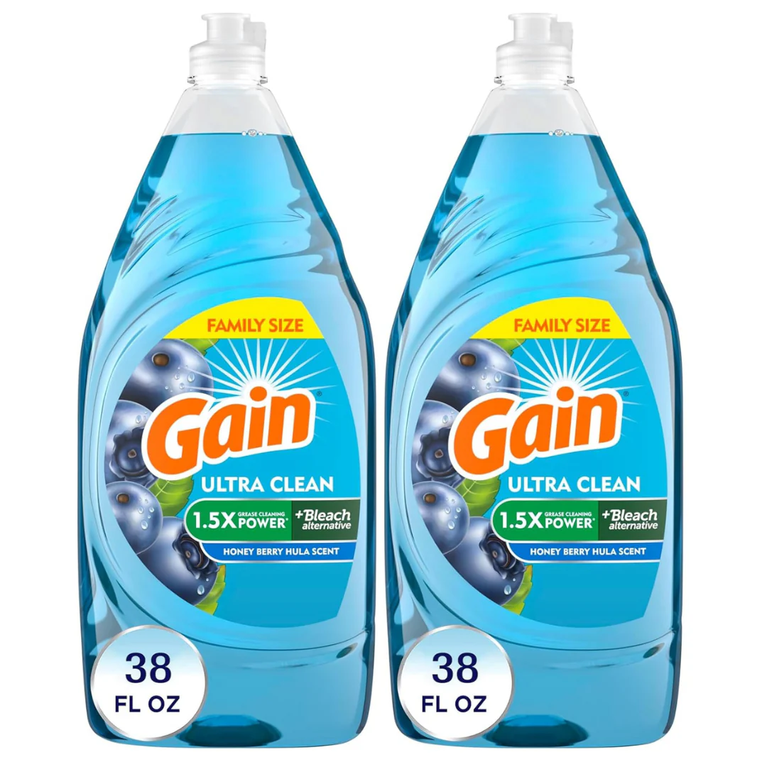 2-Pack 38-Oz Gain Ultra Bleach Dishwashing Liquid Dish Soap