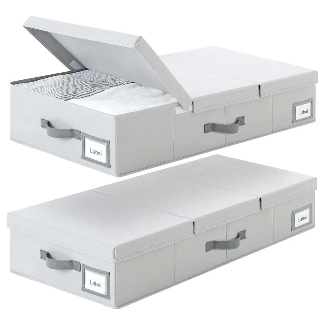 2-Pack Cupic Cupid Under Bed Storage Containers with Tri-Fold Lid