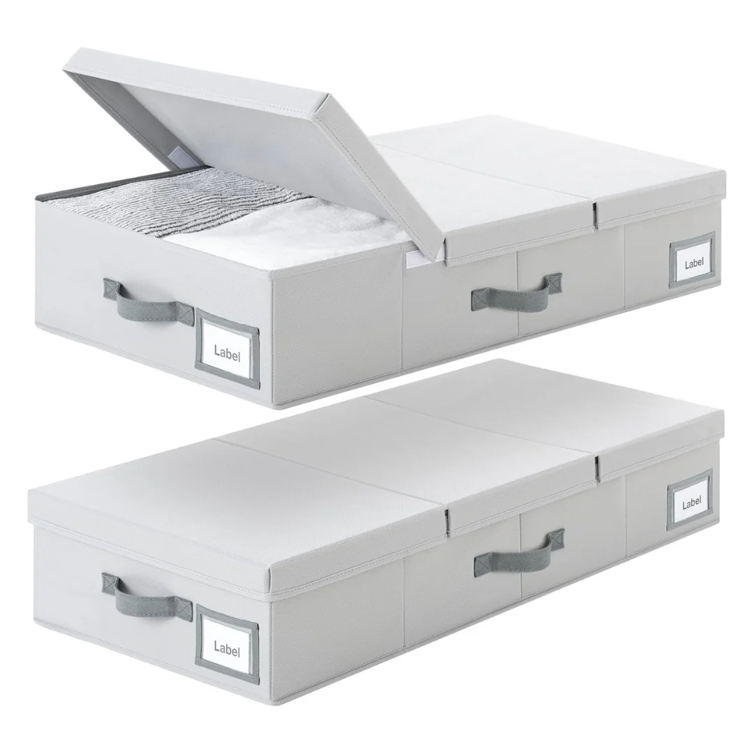 2-Pack Cupic Cupid Under Bed Storage Containers With Tri-Fold Lid