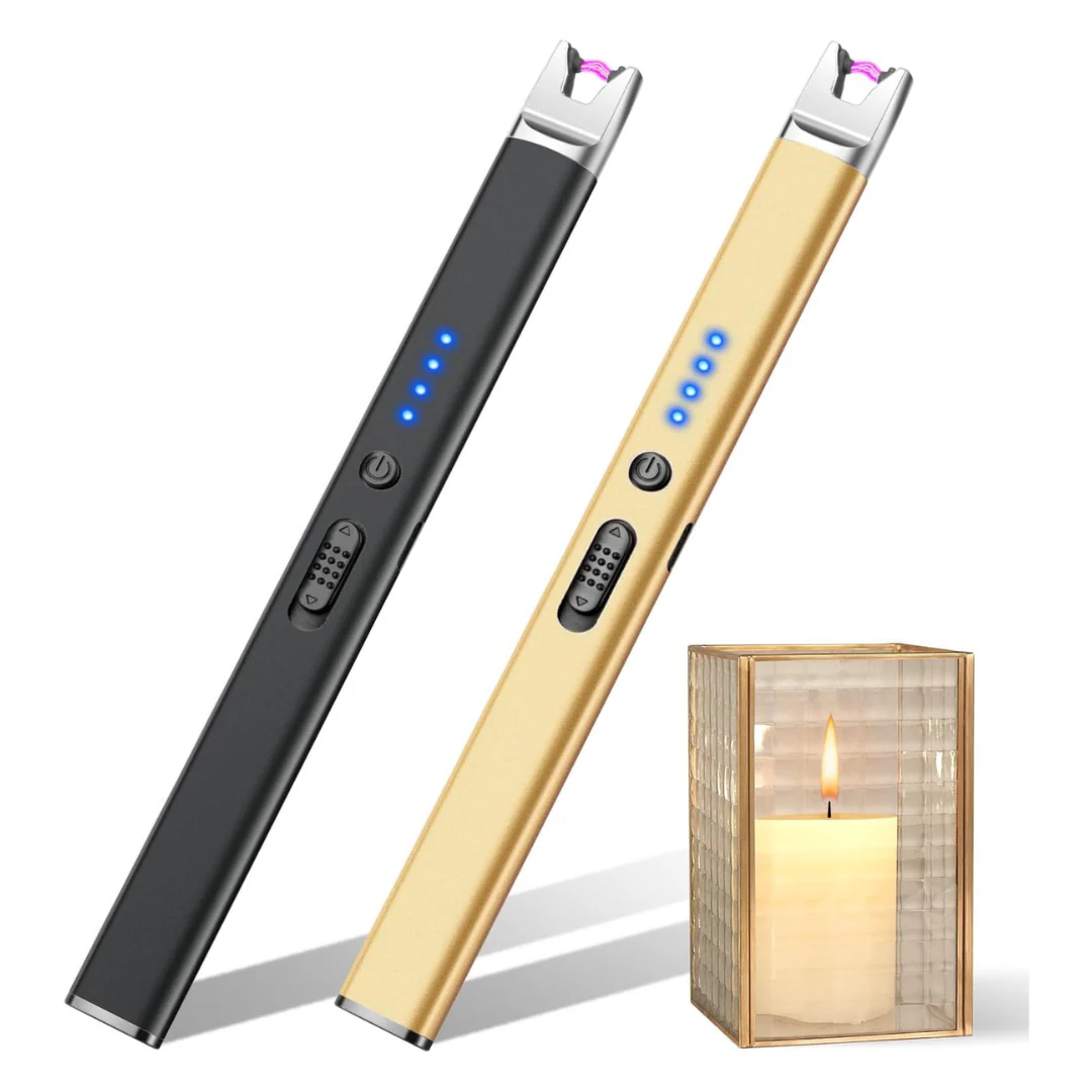 2-Pack USB Rechargeable Electric Plasma Arc Candle Lighters