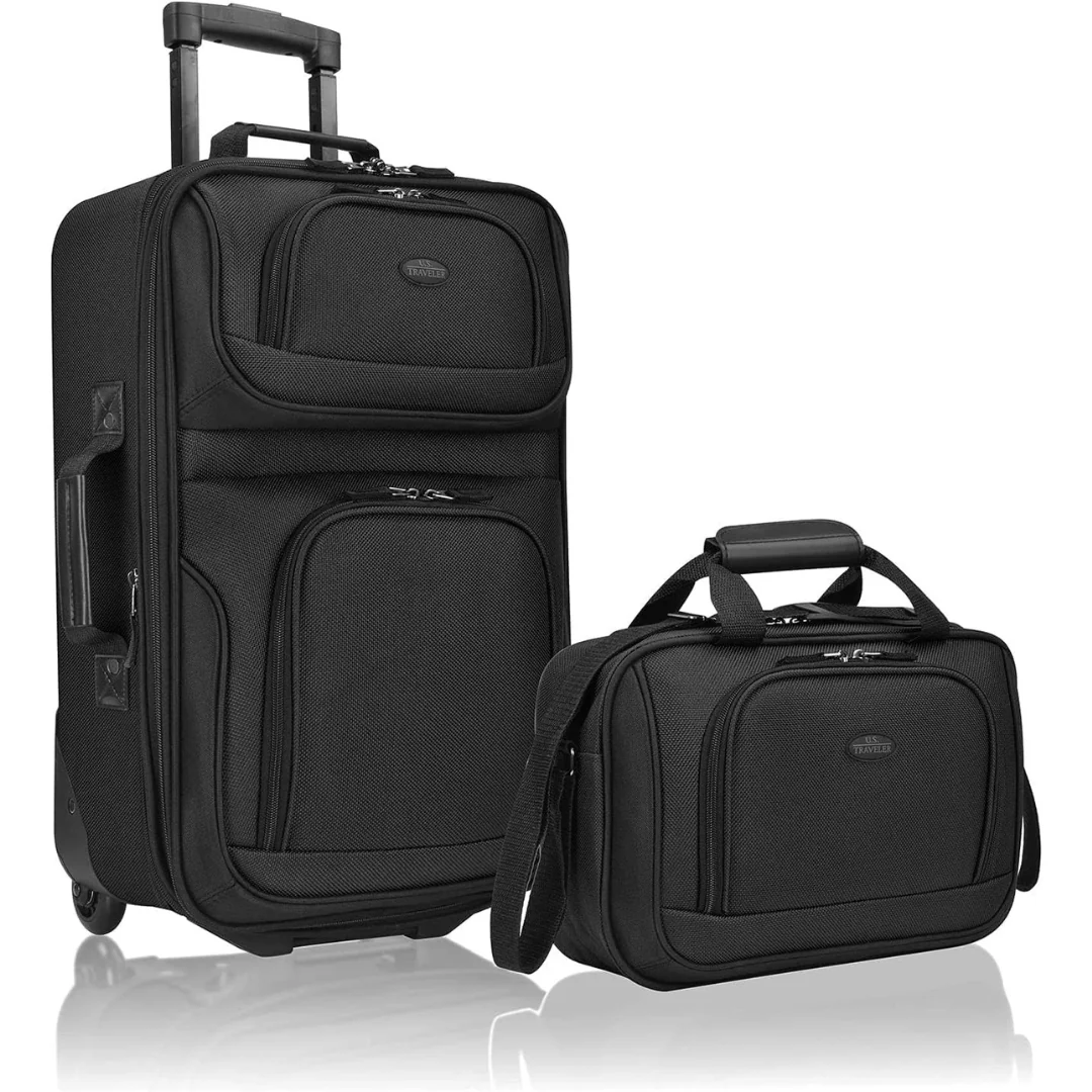 2-Piece U.S. Traveler Expandable Carry-on Luggage Set