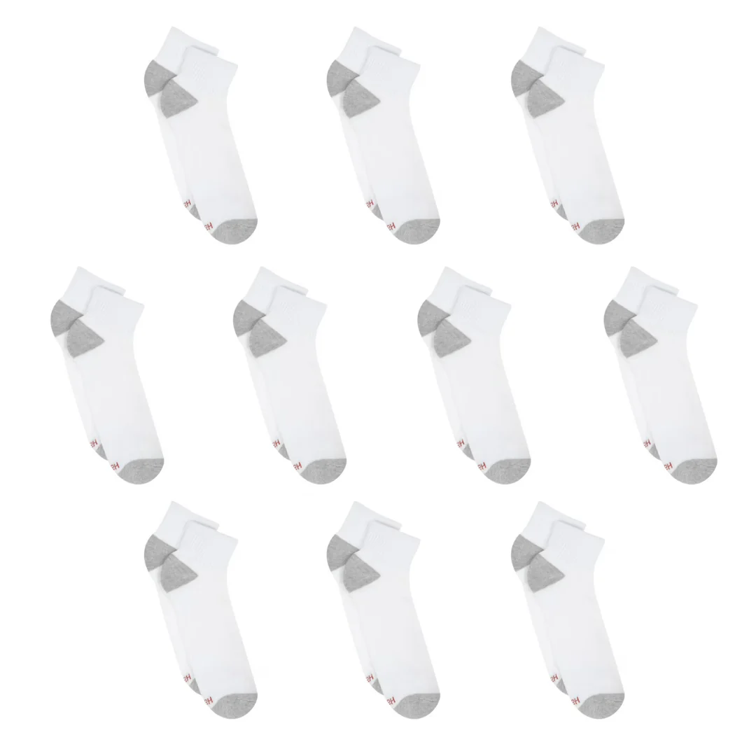 20-Pairs Hanes Men's Lightweight Comfort No Show Socks (2 Colors)