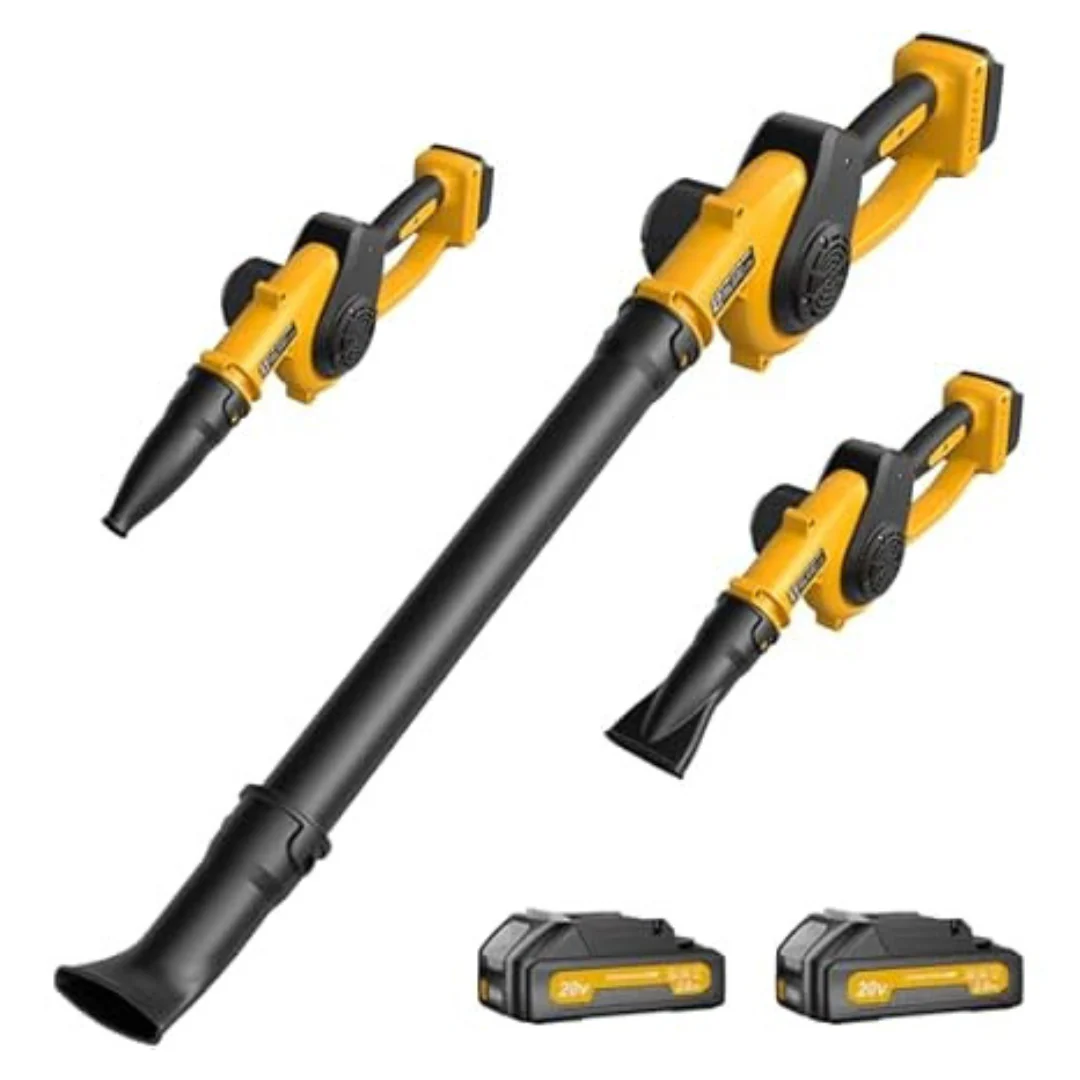 210 MPH Battery Powered Cordless Leaf Blower W/Batteries & Charger