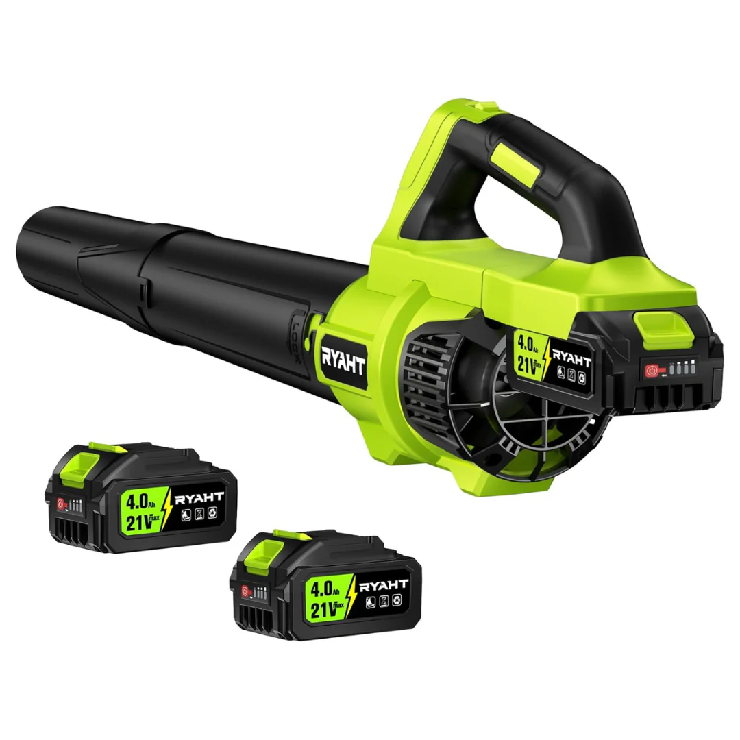 21V Cordless Leaf Blower W/ 2 x 4.0Ah Battery & Charger