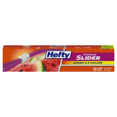 24 Hefty 2.5-Gallon Slider Jumbo Storage Bags