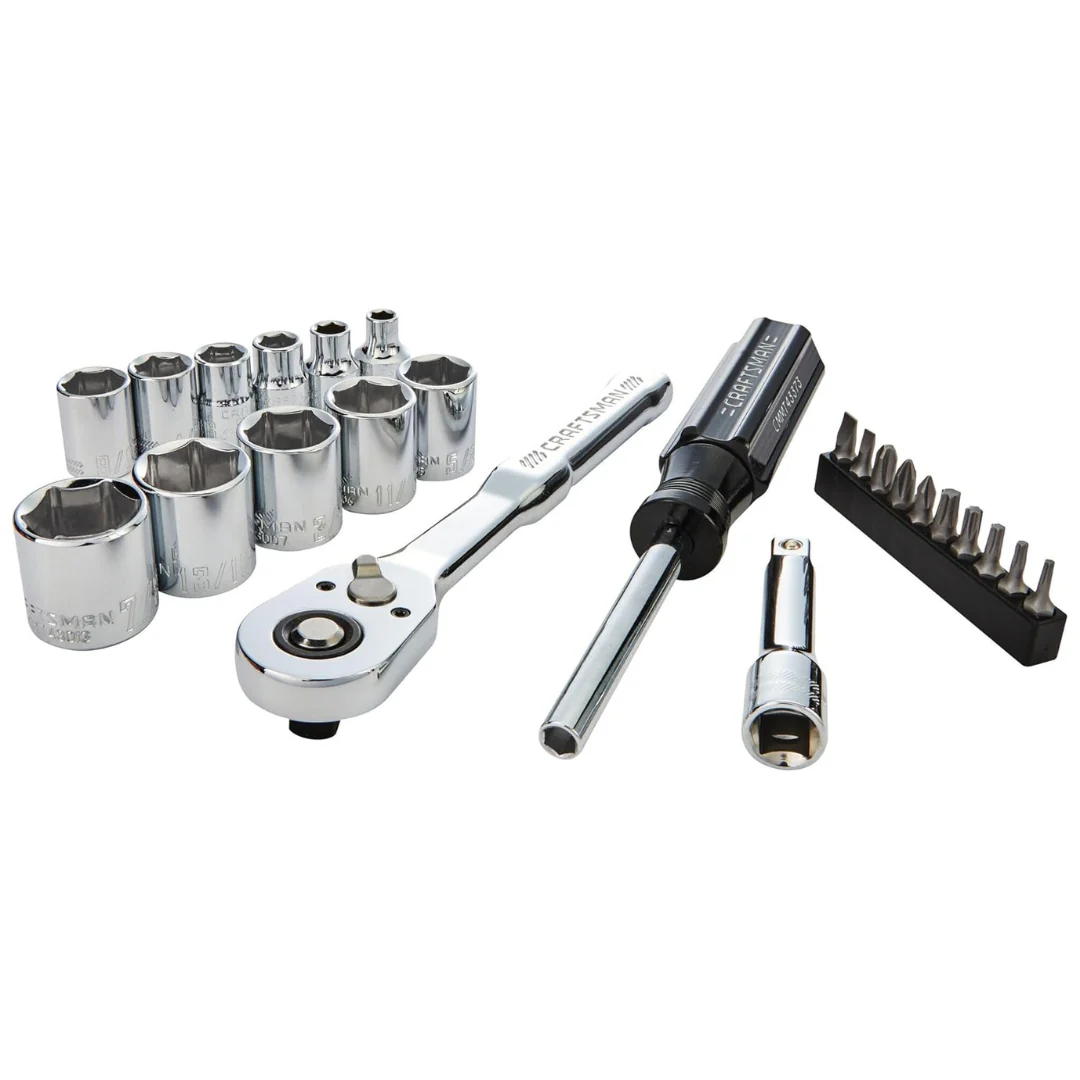 24-Piece Craftsman Mechanics 3/8" Drive SAE Tool Set