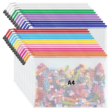 24 Zipper Mesh Pouches