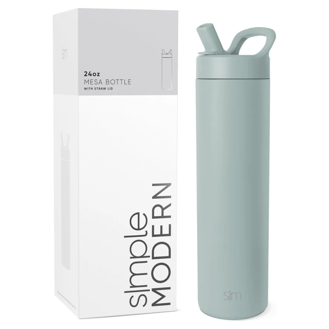 24oz Simple Modern Water Bottle With Straw Lid