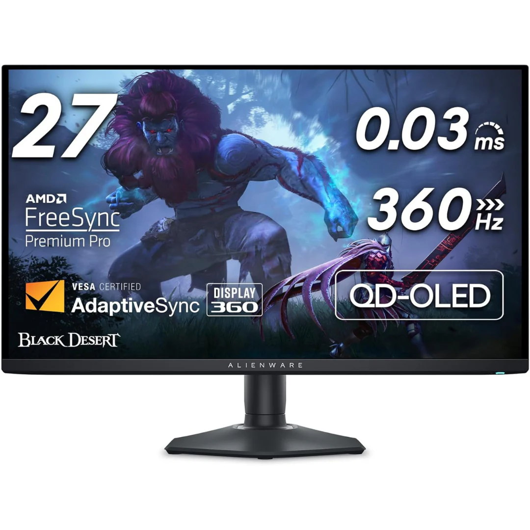 27" Alienware AW2725DF WQHD 360Hz 0.3ms OLED Freesync Gaming Monitor