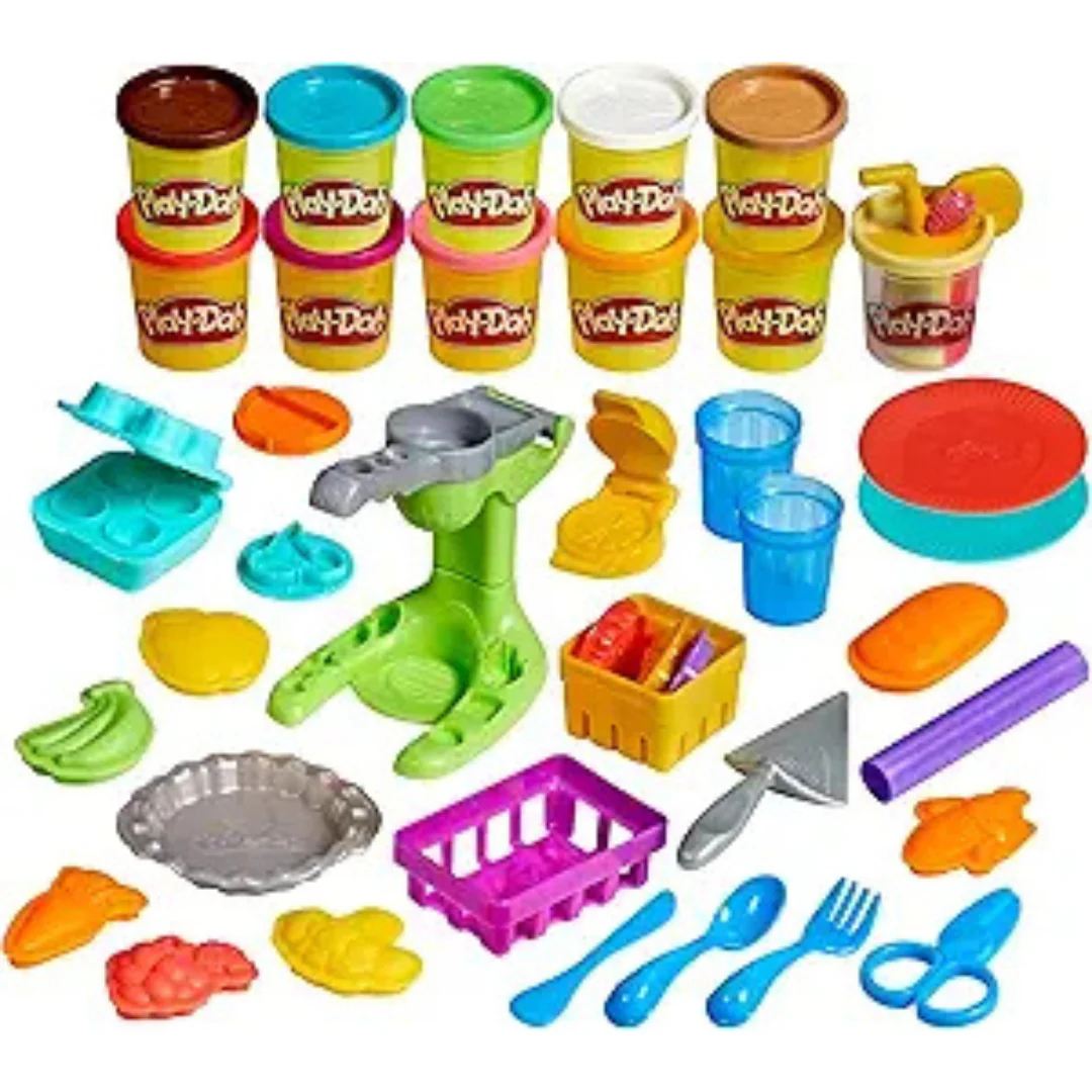 28-Pieces Play Doh Farmers Market Kitchen Playset with Accessories