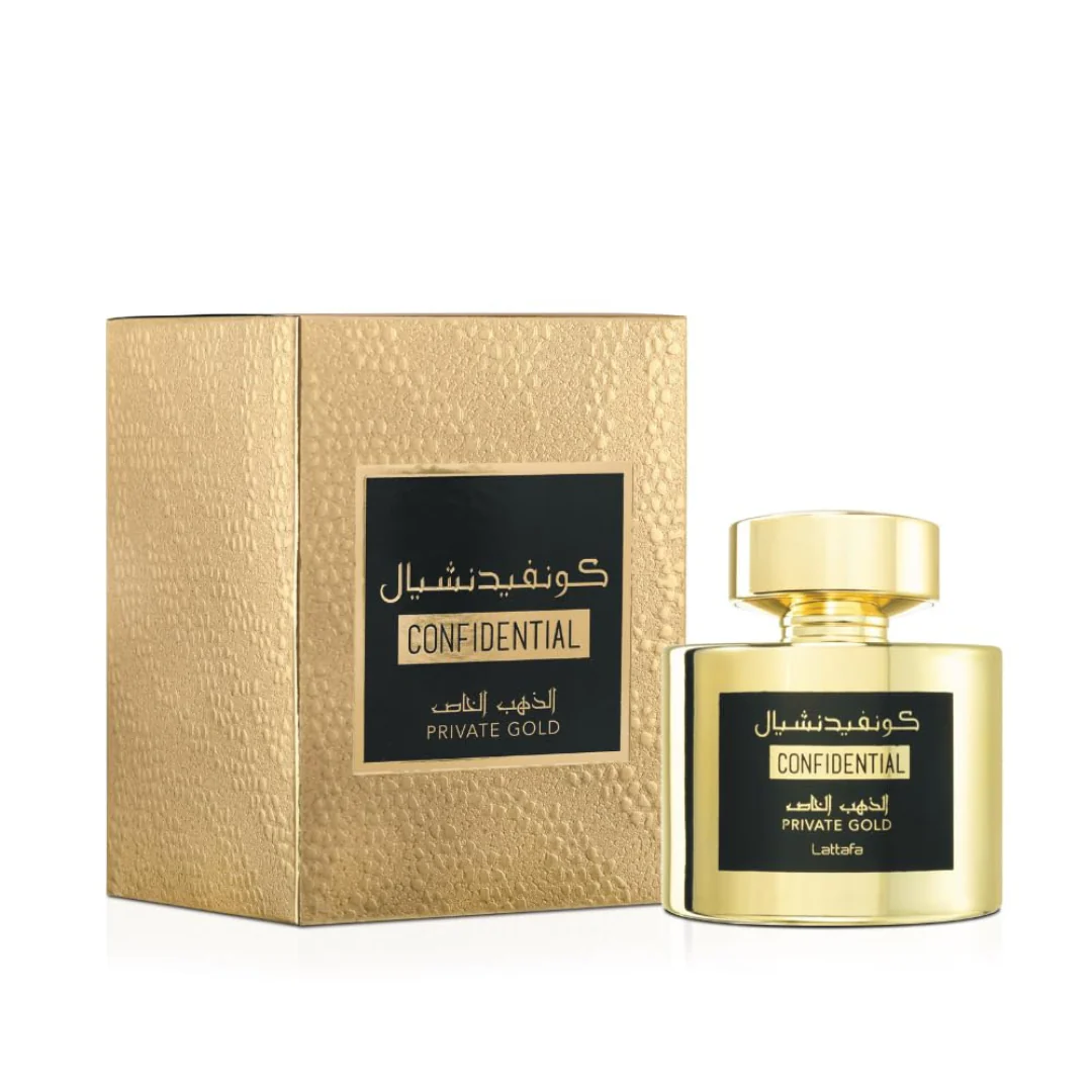 3.4 Ounce Lattafa Unisex Confidential Gold Eau de Parfum