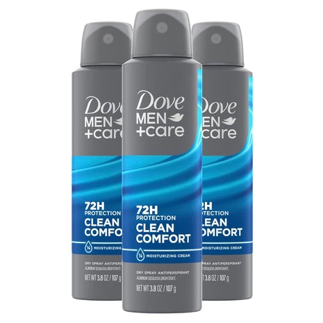 3 Dove Men+Care Dry Spray Deodorant