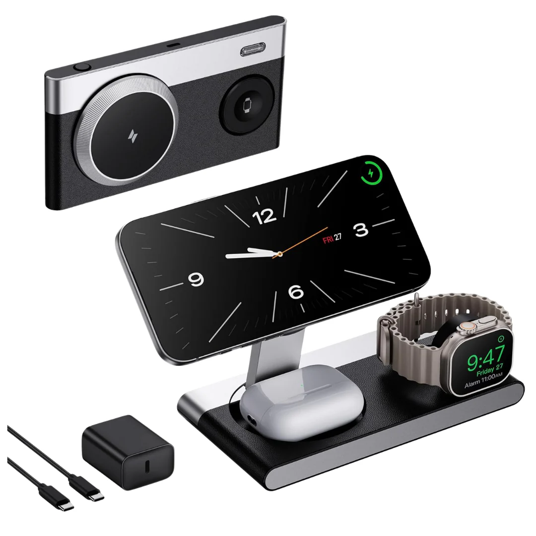 3-in-1 Foldable Magnetic Wireless Charging Station