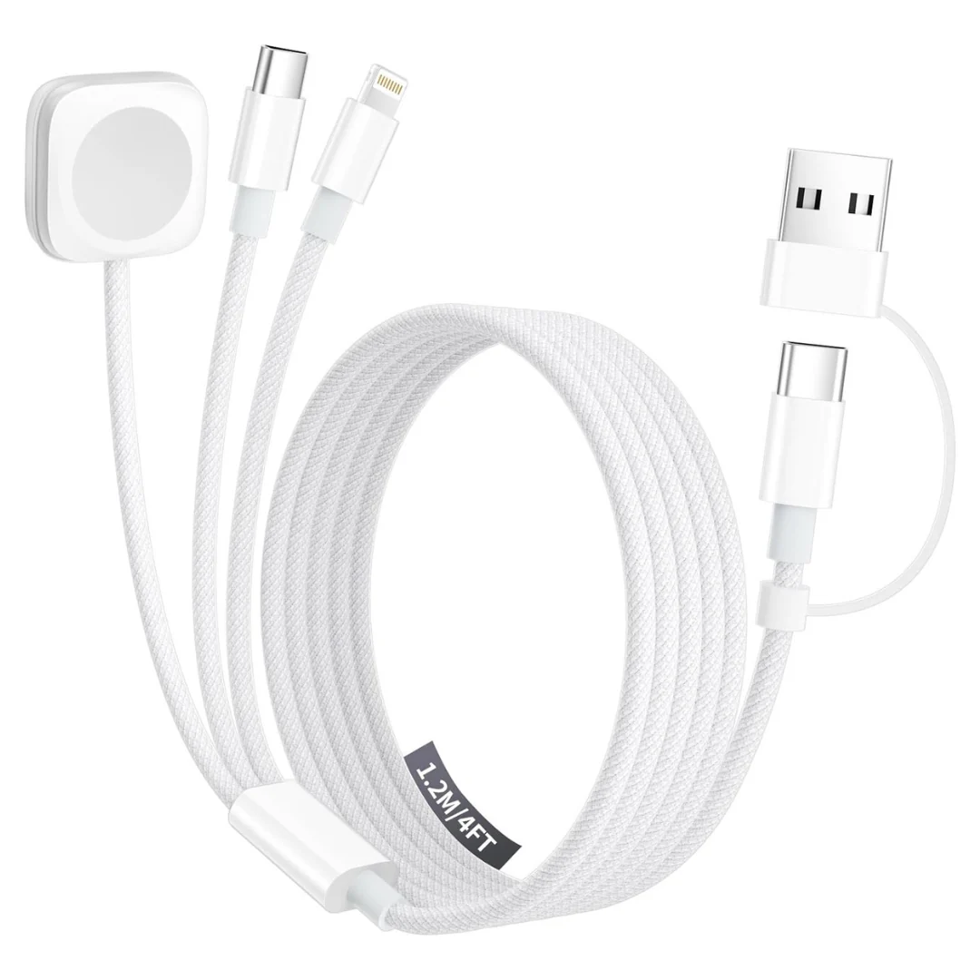3-in-2 4FT Multi Charging Cable With Charger (Various)