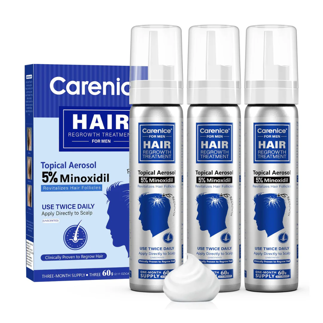 3-Pack 6.33oz 5% Minoxidil Foam Hair Growth Treatment For Men