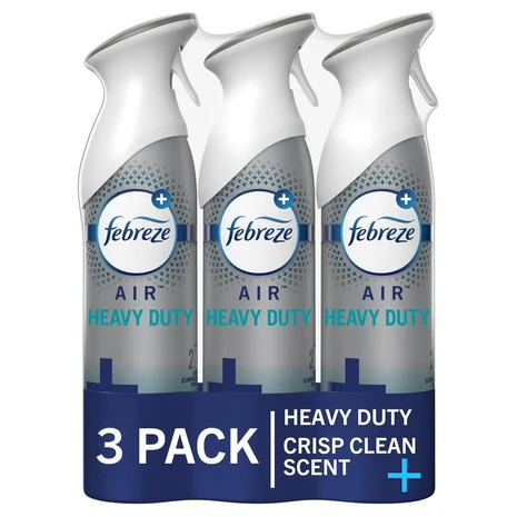3-Pack Febreze Heavy Duty Air Mist Spray