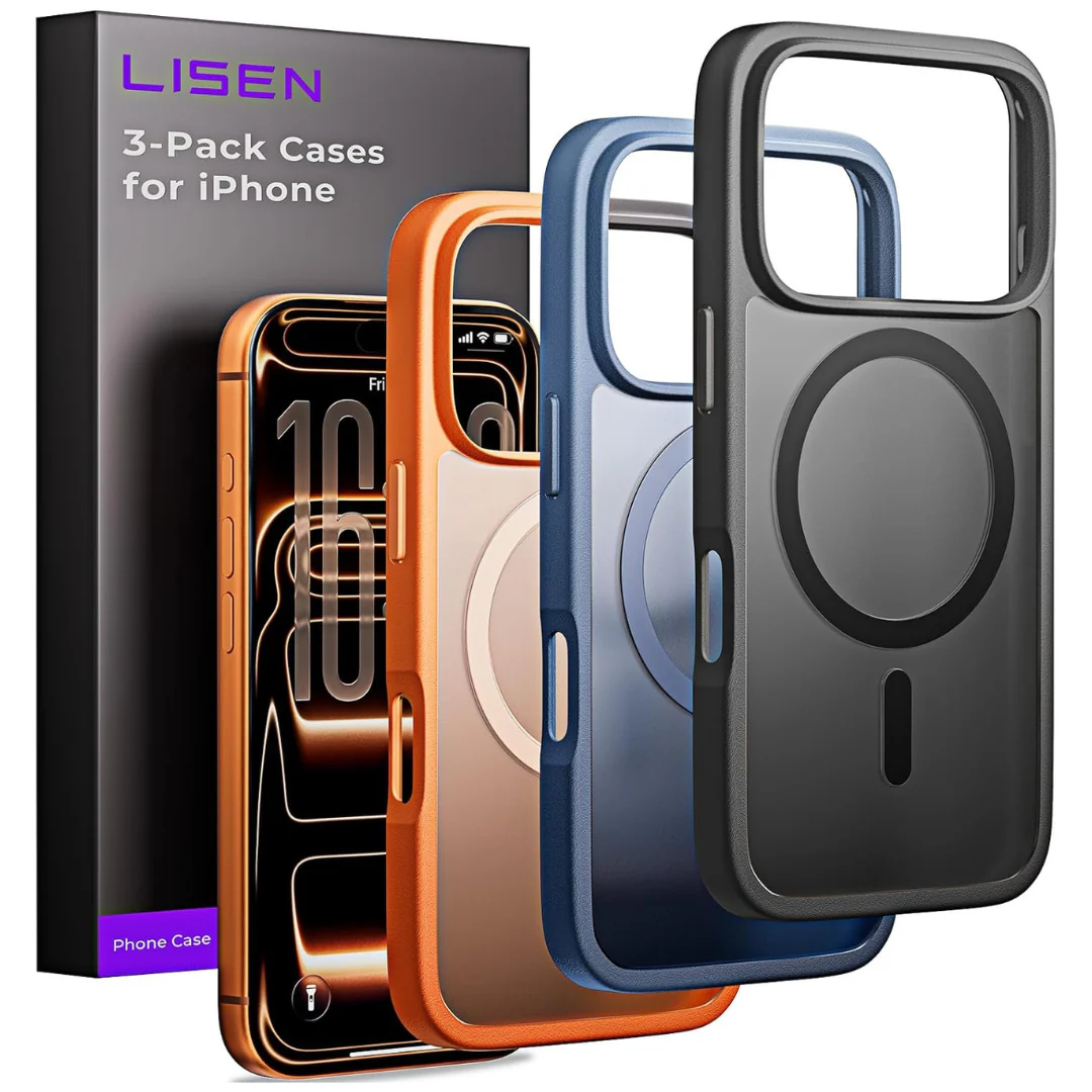 3-Pack Lisen MagSafe Cases for various iPhone 17s